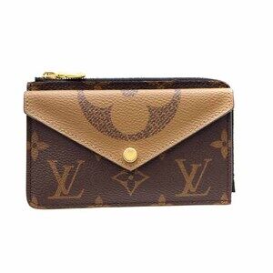 Louis Vuitton Porte Carte Wallet Recto Verso Reverse Brown